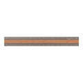 Midori Aluminium Wooden Ruler - Limited Edition - Dark Wood/Grey - 15 cm -  - Rulers - Bunbougu