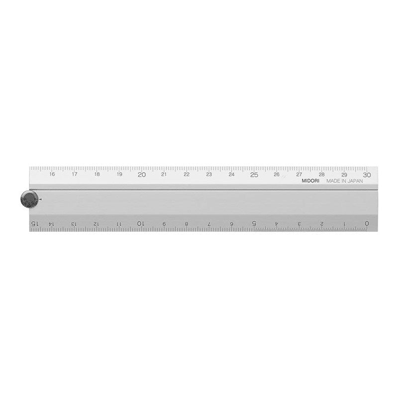 Midori Aluminum Multi Ruler - Silver - 30 cm -  - Rulers - Bunbougu
