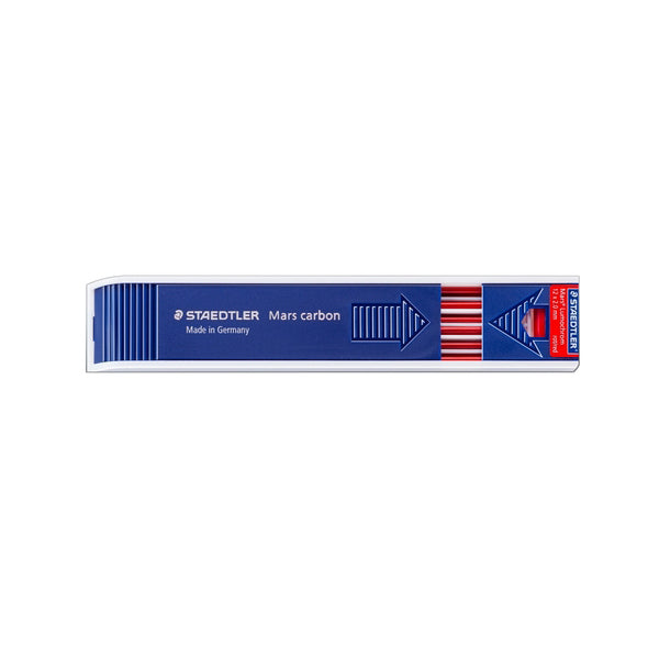 Staedtler Mars Carbon Lead Holder Refills - Red - 2 mm -  - Pencil Leads - Bunbougu